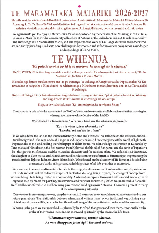 Maramataka Matariki 2026-2027 Lunar Calendar