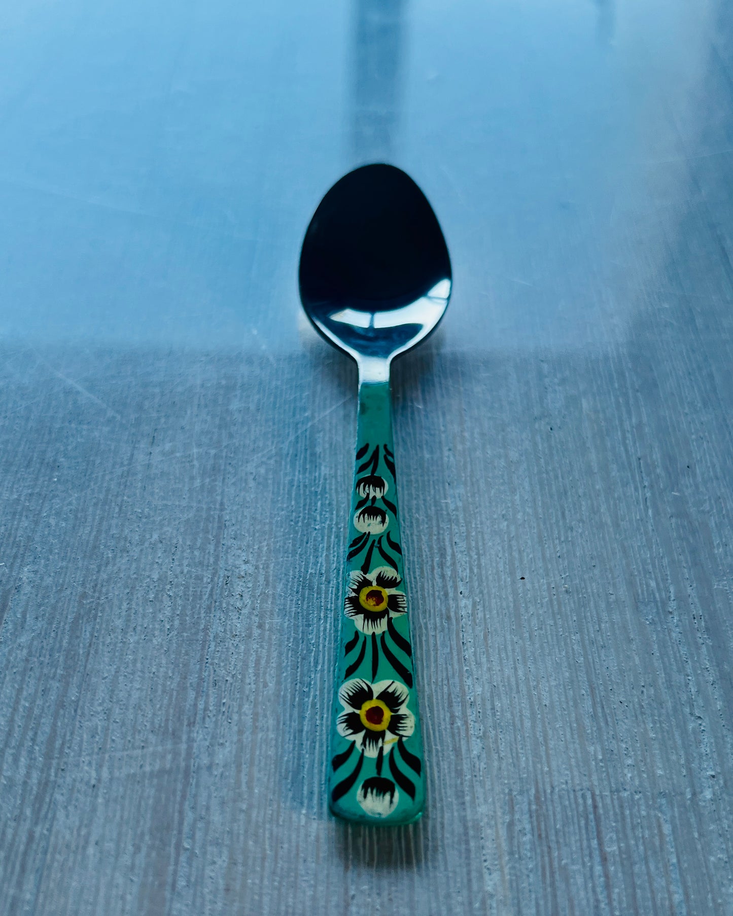 Hand‑Painted Kashmiri Enamelware Spoon
