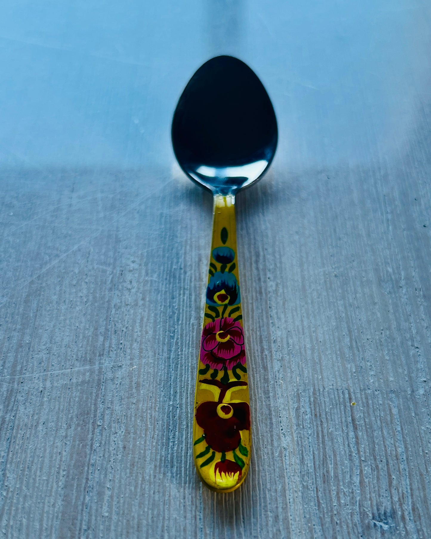 Hand‑Painted Kashmiri Enamelware Spoon