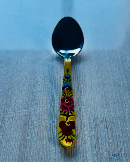 Hand‑Painted Kashmiri Enamelware Spoon