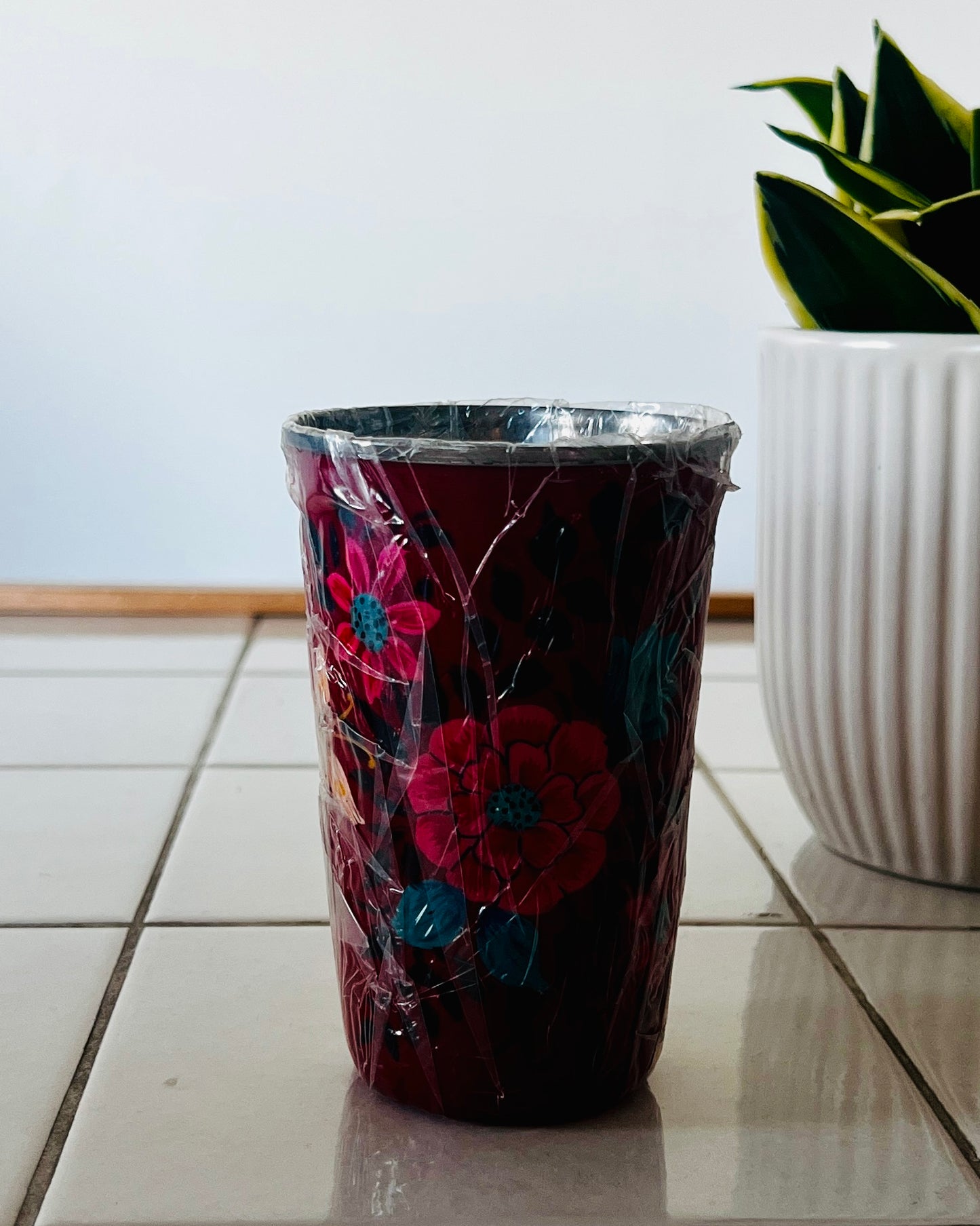 Hand‑Painted Kashmiri Enamelware Cup