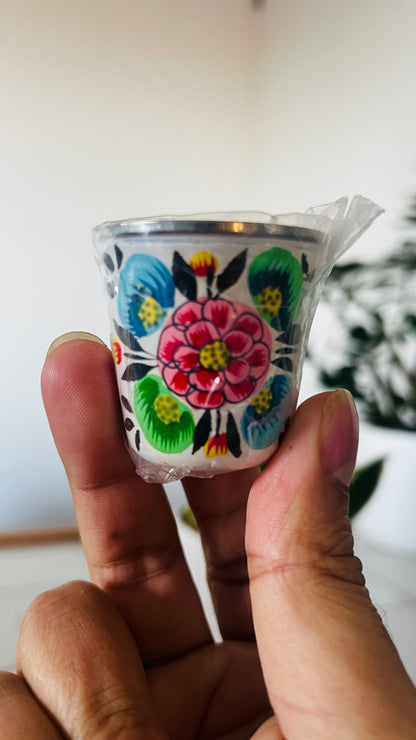 Hand‑Painted Kashmiri Enamelware Cup