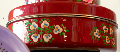 Hand‑Painted Kashmiri Enamelware Flat Top Box