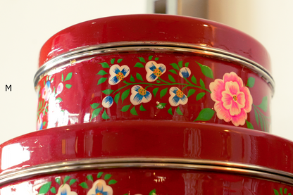Hand‑Painted Kashmiri Enamelware Flat Top Box