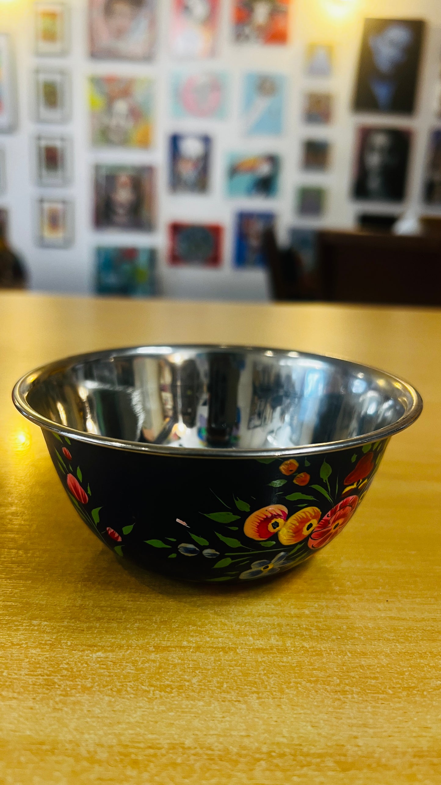 Hand‑Painted Kashmiri Enamelware Bowl