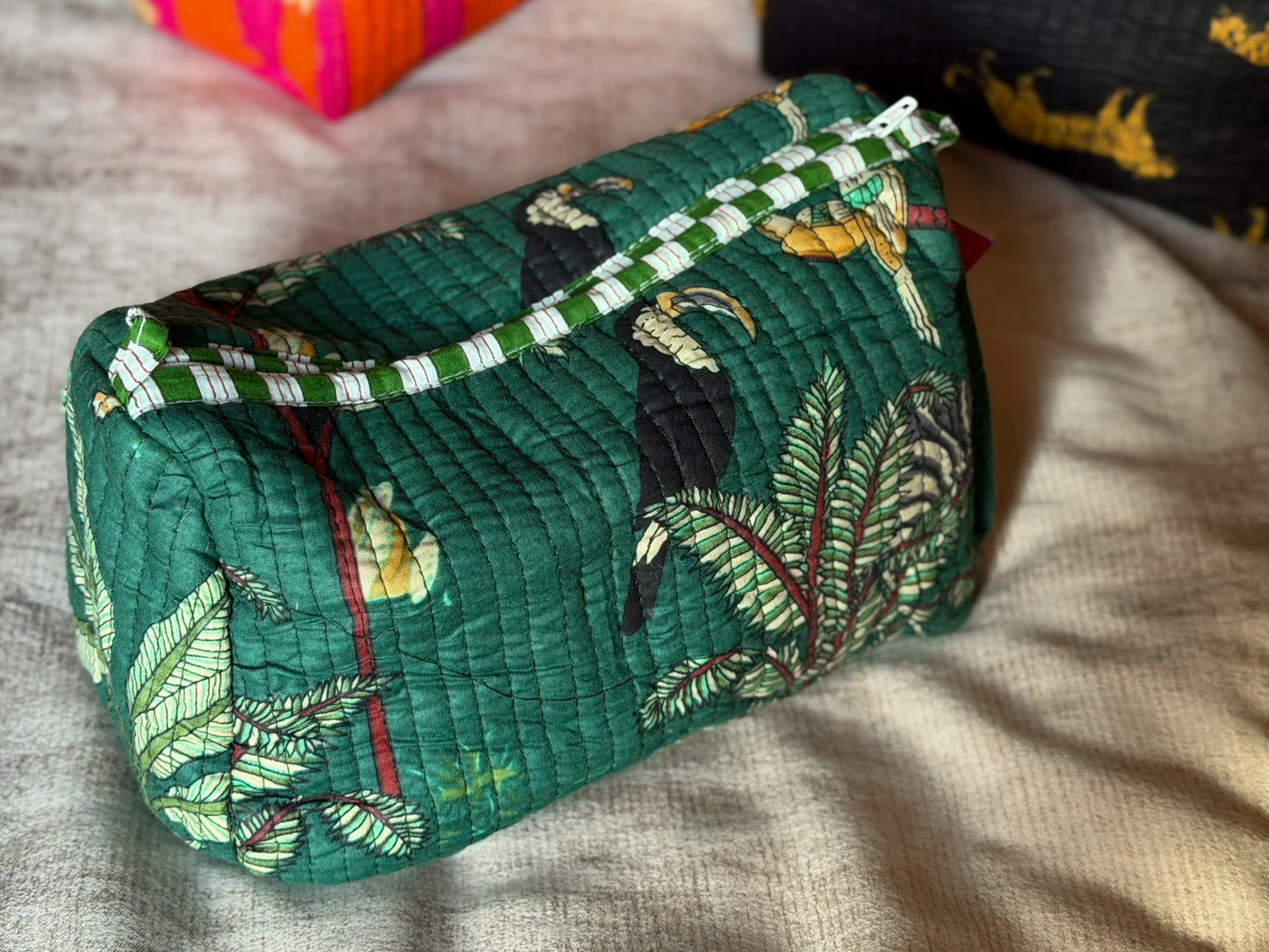 Large Quilted Travel Wash Bag