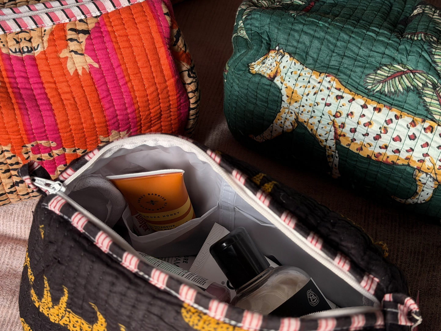 Large Quilted Travel Wash Bag