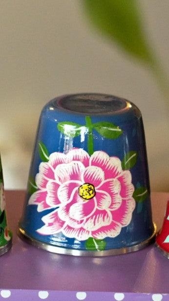 Hand‑Painted Kashmiri Enamelware Cup